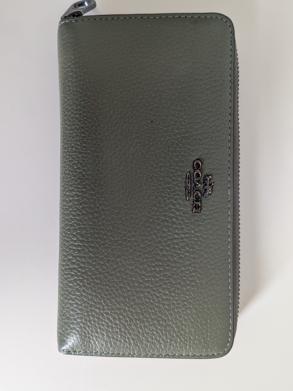 Coach Full Zip Wallet - Sage Green